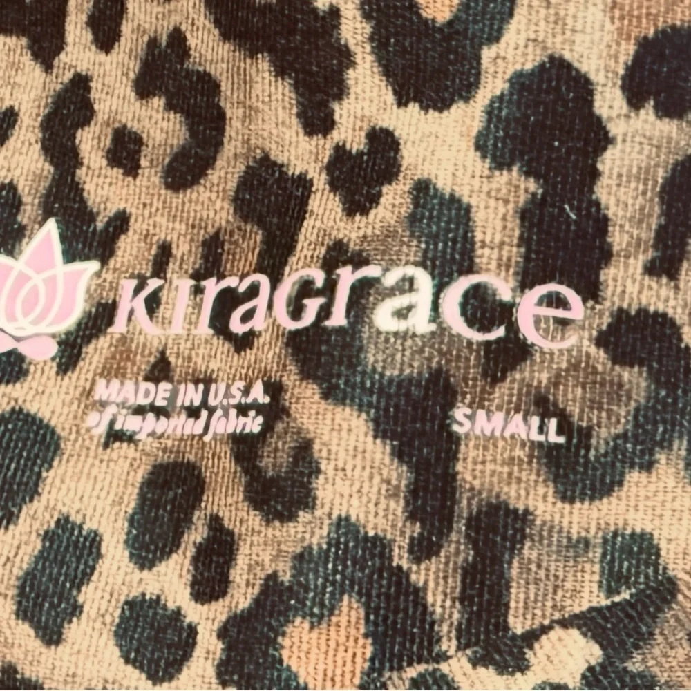 KiraGrace Leopard Print High Waist Yoga S Leggings Pilates Princess Athleisure - Picture 5 of 7